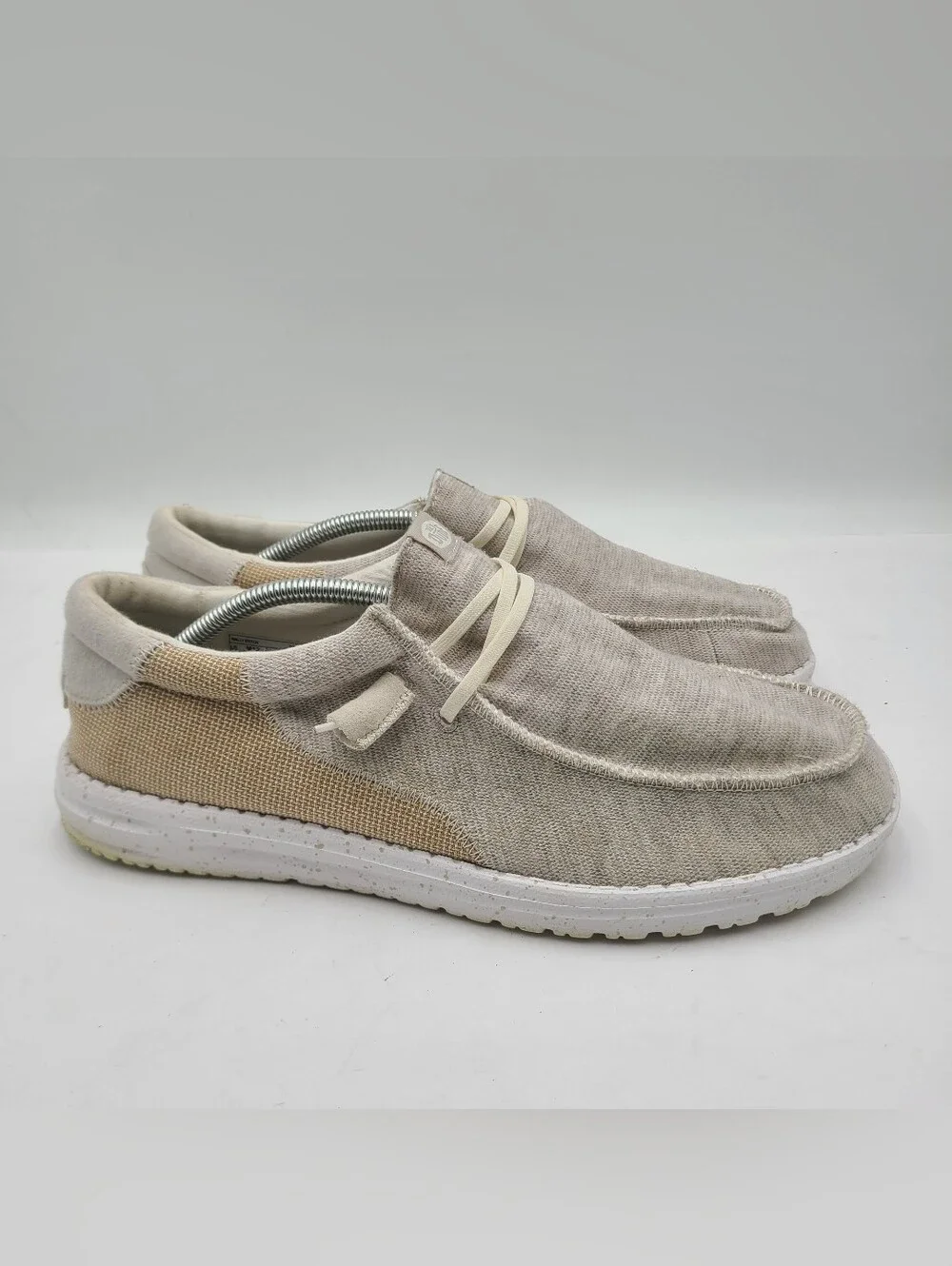 B41 Hey Dude Wally Stitch Loafers Mens 12 Dirt Road Slip On Casual Comfort Shoes